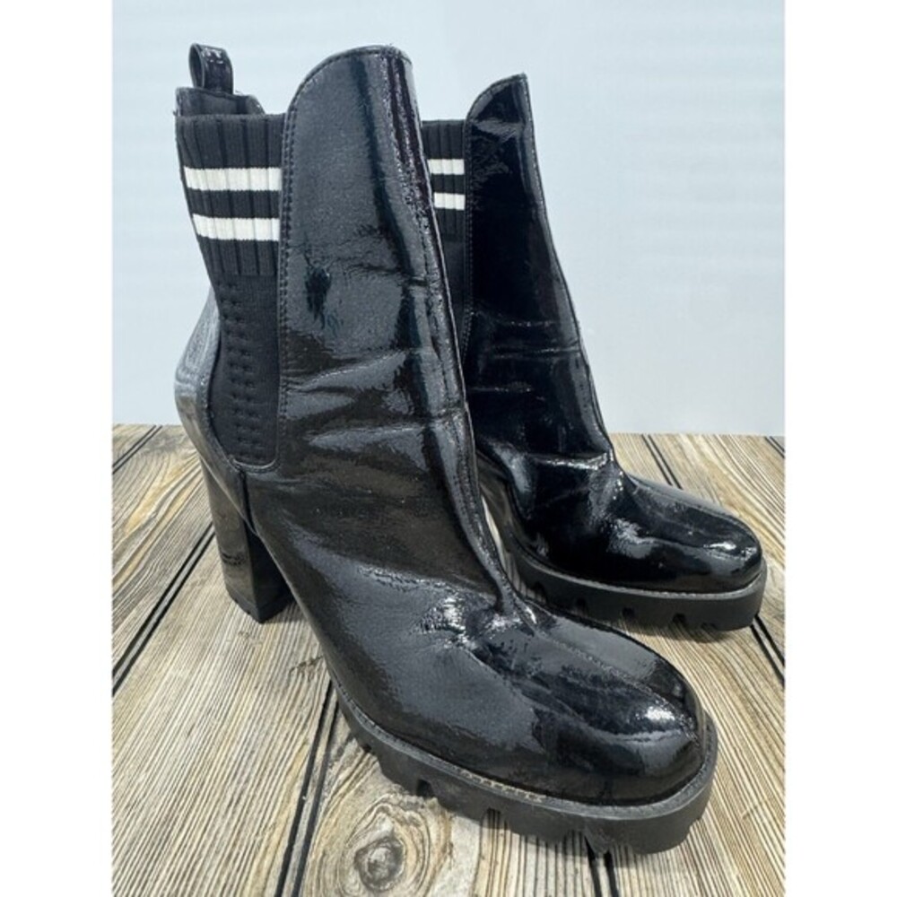 Women’s Fashion Nova Black Combat Boot Heels Size 10